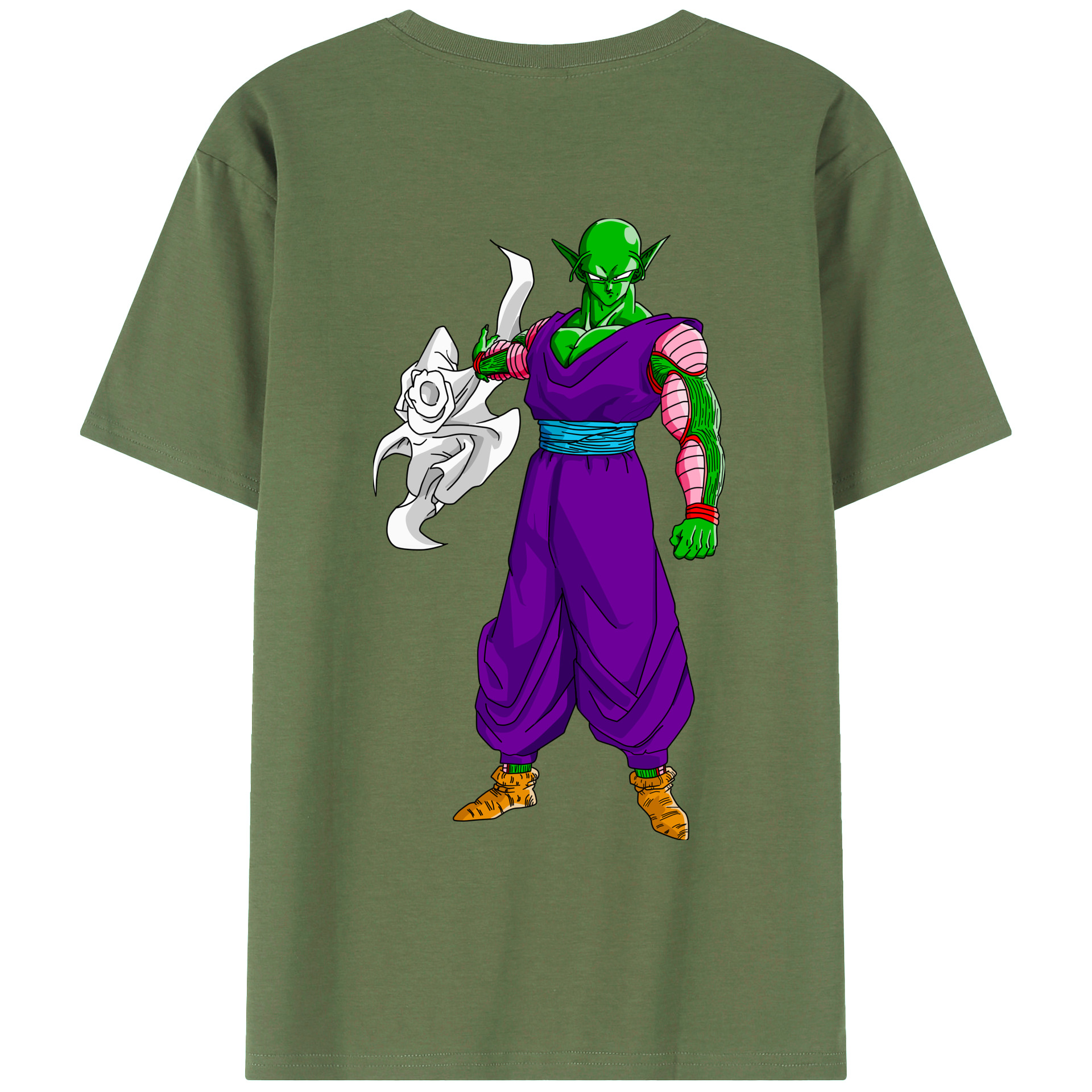 （画像用） ドラゴンボール ピッコロ DRAGON BALL Piccolo 綿100％ メンズ半袖Tシャツ（バックプリント） 通気性
